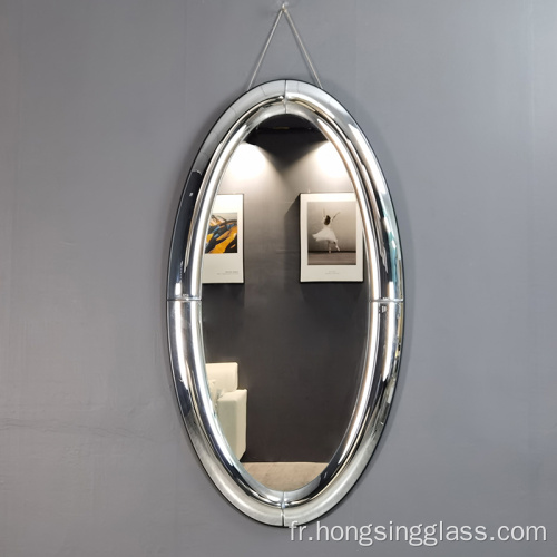 miroir incurvé Miroir de suspension claire ovale